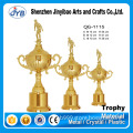 custom engraving logo football trophy metal base soccer trophy
